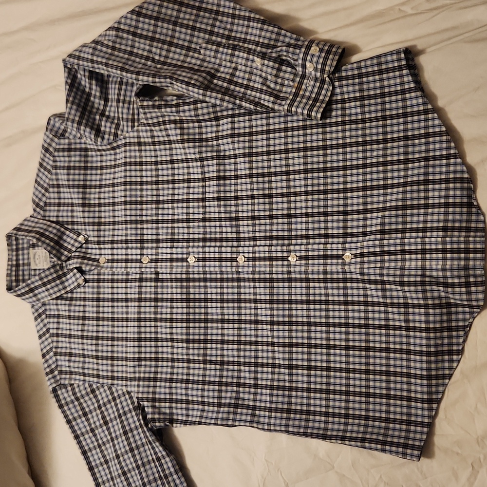 Brooks Brothers Plaid Slim Fit Cotton Shirt